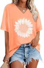 Oversized V-Neck T-Shirt for Women