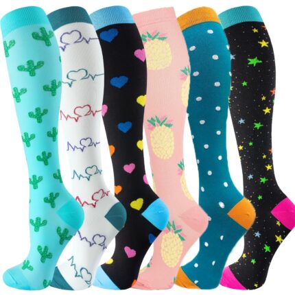 Cartoon Compression Socks 20–30 mmHg for Pregnant Women