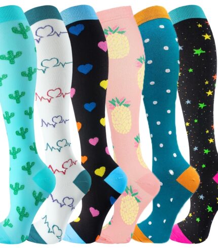 Cartoon Compression Socks 20–30 mmHg for Pregnant Women