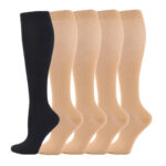 Compression Socks for Water Retention, 5 Pairs Knee-High 20-30 mmHg - Image 2