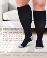 plus size bamboo compression socks wide calf