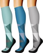 CHARMKING Compression Socks 15-20 mmHg 3-Pack for Men & Women