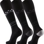 FITRELL 20-30mmHg Compression Socks for Men & Women 3 Pairs