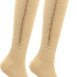 Eohak Zipper Compression Socks 15-20 mmHg for Swelling Relief