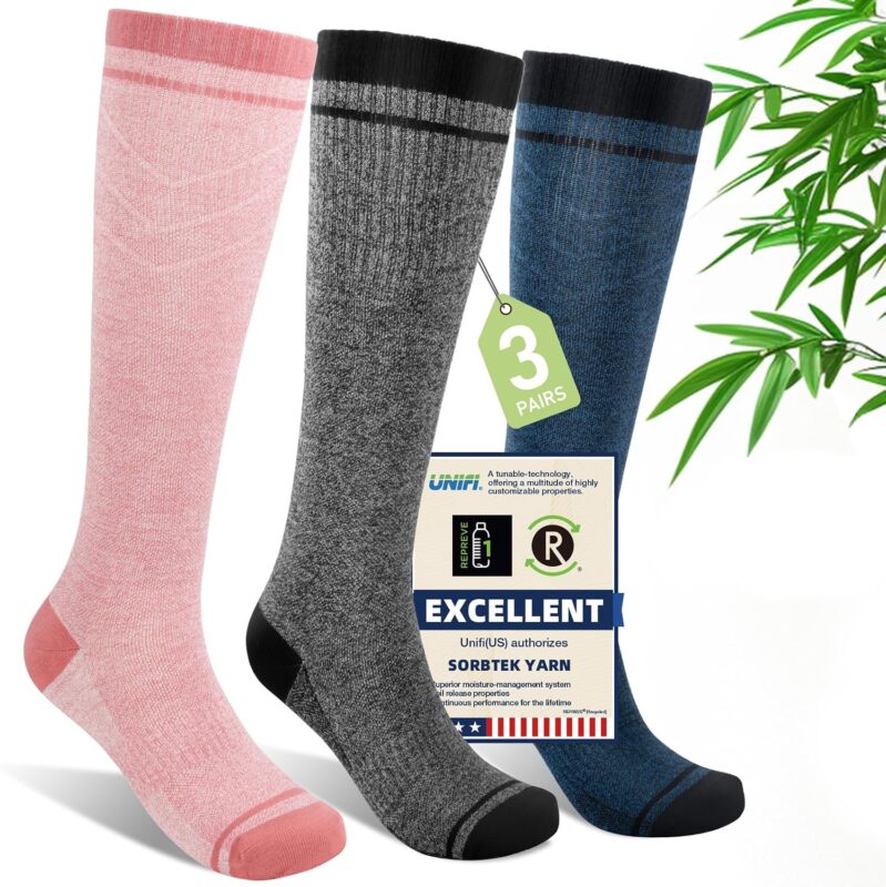 IamBamboo Compression Socks 15-20 mmHg Bamboo Knee High