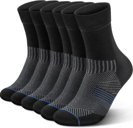PAPLUS Running Compression Socks 3-Pack with Arch Support