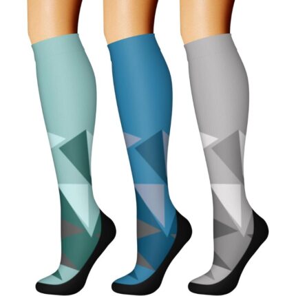 CHARMKING Compression Socks 15-20 mmHg 3-Pack for Men & Women