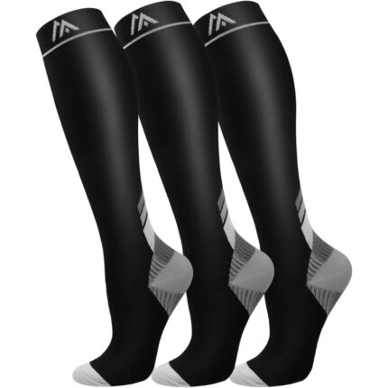 FuelMeFoot Copper Compression Socks 3-Pack for Men & Women