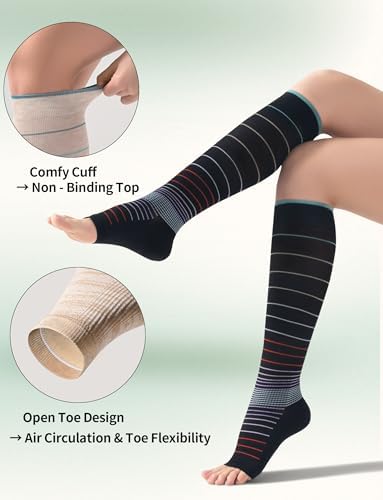 bamboo knee high support socks
