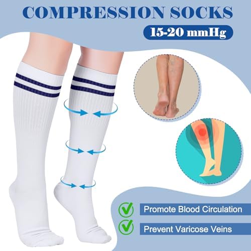 Breathable Cotton Compression Socks 15-20 mmHg