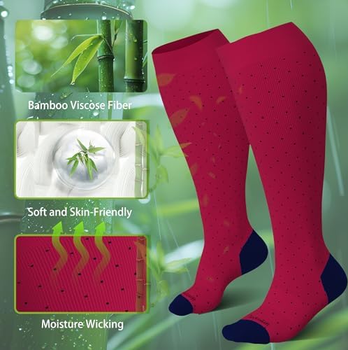 bamboo wide calf compression socks