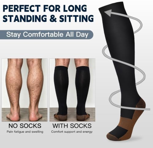 Copper Compression Socks for Travel and Daily Wear
