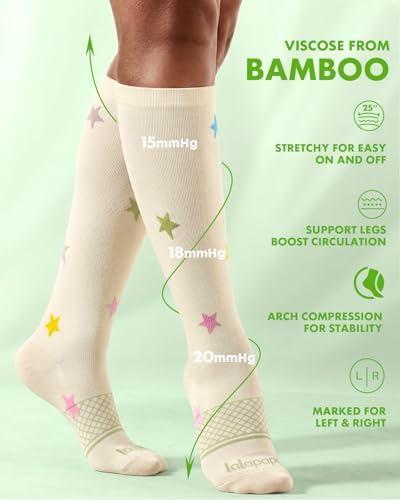 bamboo knee high compression socks