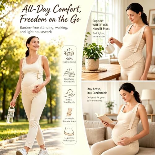 Maternity belly band with straps