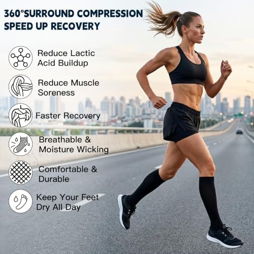 Moisture Wicking Copper Compression Socks