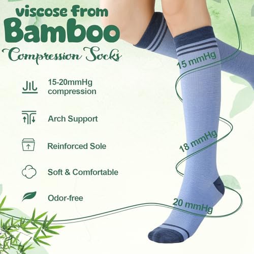 knee high bamboo compression socks