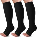 LEVSOX Open Toe Compression Socks 20-30 mmHg