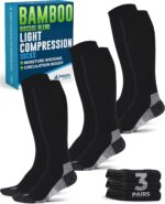 Doctor's Select Bamboo Viscose Compression Socks 8-15 mmHg 3 Pairs Knee High - Image 2
