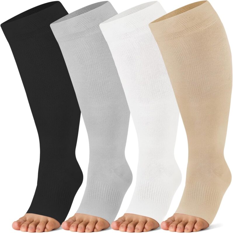 Breslatte Open Toe Compression Socks