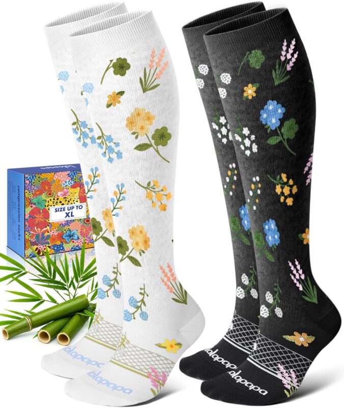 bamboo viscose compression socks for women