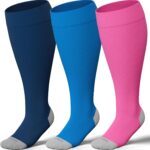 LEVSOX Plus Size Compression Socks Wide Calf