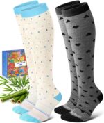 Lalapapa Bamboo Viscose Compression Socks Women 15-20 mmHg Knee High - Image 2