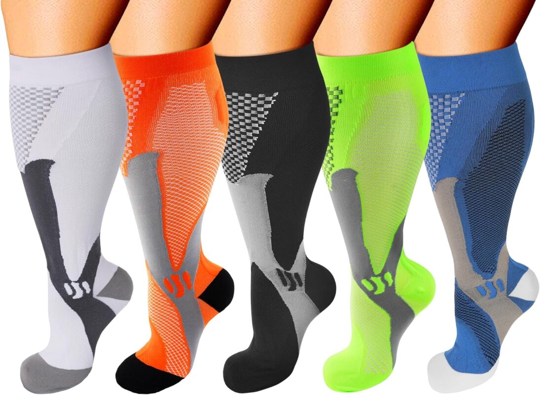 Double Couple Wide Calf Compression Socks
