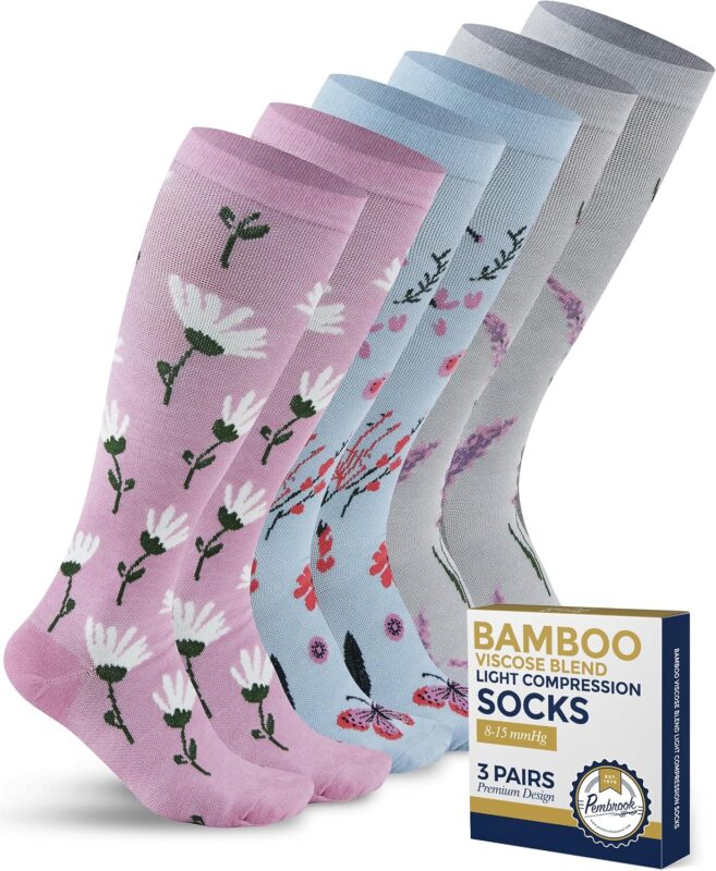bamboo light compression socks