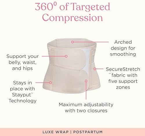 Five panel postpartum compression belly wrap