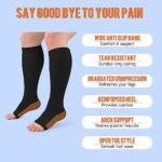 open toe copper compression socks