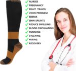 MELERIO Copper Compression Socks 15-20 mmHg 4 Pairs for Women & Men - Image 2