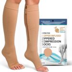 copper zipper compression socks