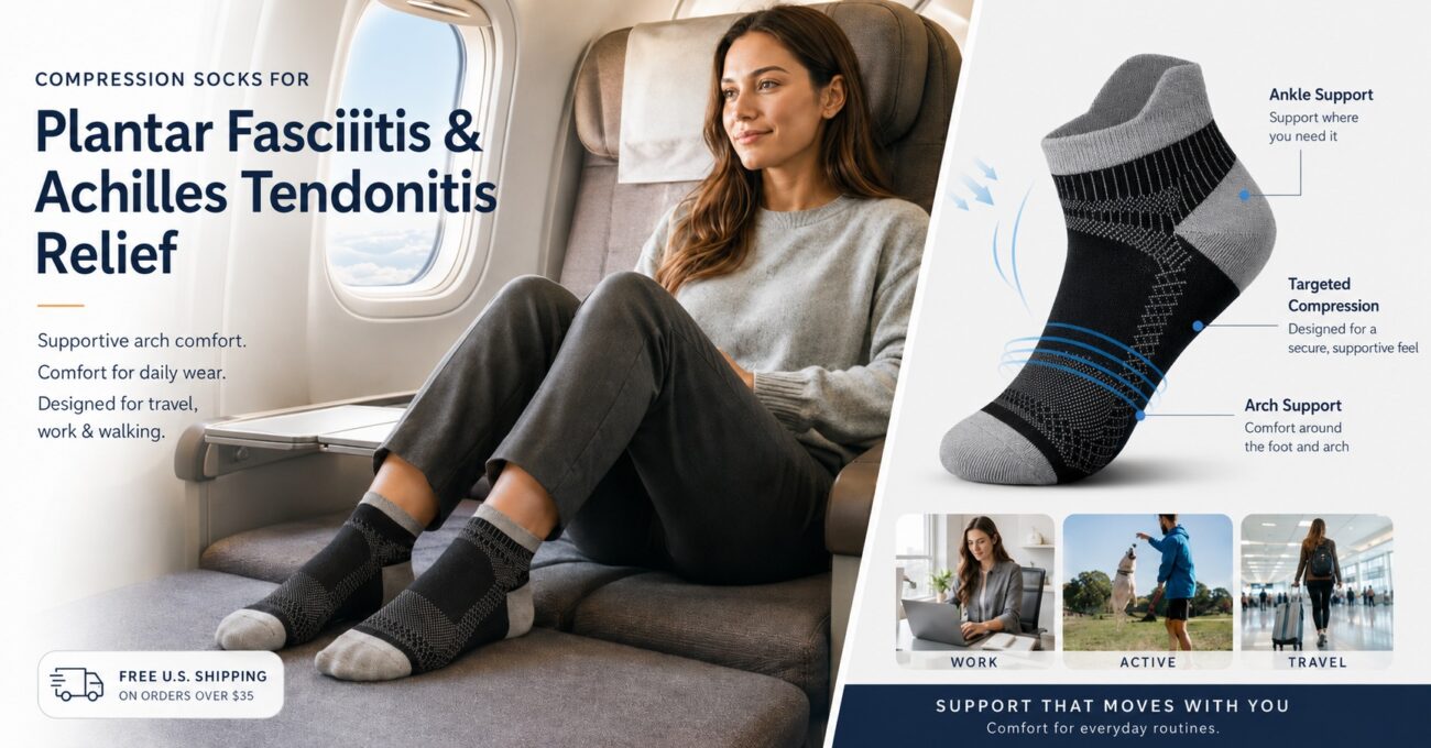 Compression Socks for Plantar Fasciitis and Achilles Tendonitis Relief
