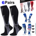6 Pairs Compression Socks 20-30mmHg