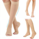 Compression Socks for Varicose Veins – Toeless Knee-High Support - Image 2