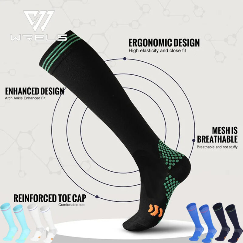 Breathable compression socks