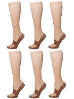 6 Pairs Copper Compression Socks for Men & Women - Image 2