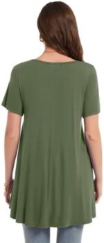 Plus size nursing top – short sleeve breastfeeding tunic for women