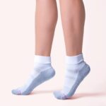 White Athletic Quarter Compression Socks Women