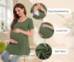 Plus size nursing top – short sleeve breastfeeding tunic for women