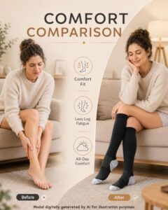 Giftfly knee high compression socks