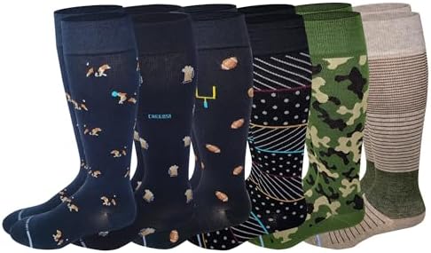 Six pairs compression socks