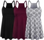 Black, burgundy and grey print cotton breastfeeding tanks