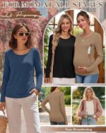 Nursing tops worn during pregnancy and postpartum stages