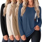 Navy blue nursing shirt with beige, white and black tops