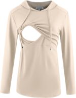 Apricot maternity nursing sweatshirt