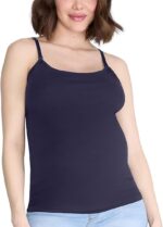 Navy nursing camisole with adjustable straps