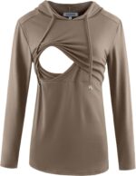 Coffee brown breastfeeding sweatshirt