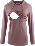 Mauve heather nursing sweatshirt