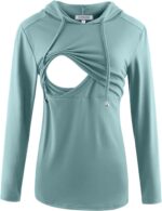 Mint green long sleeve nursing sweatshirt